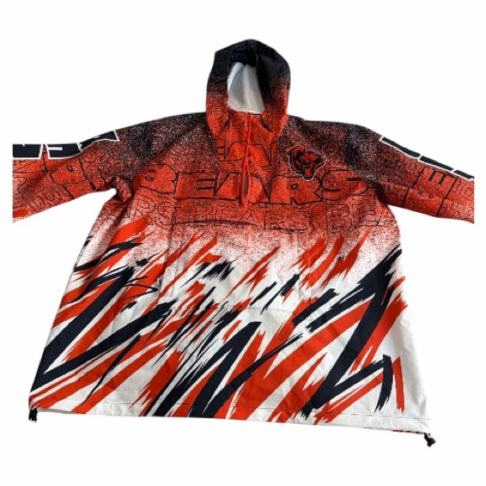 Chalk Line NFL Chicago Bears Sketch Light Anorak Jacket XXL Hoodie 1/2 Zip New
